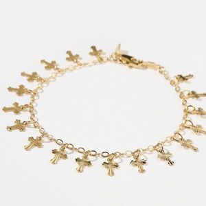 New Vanessa Mooney the cross bracelet gold